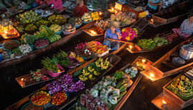Start your journey with Damnoen Saduak’s vibrant glow